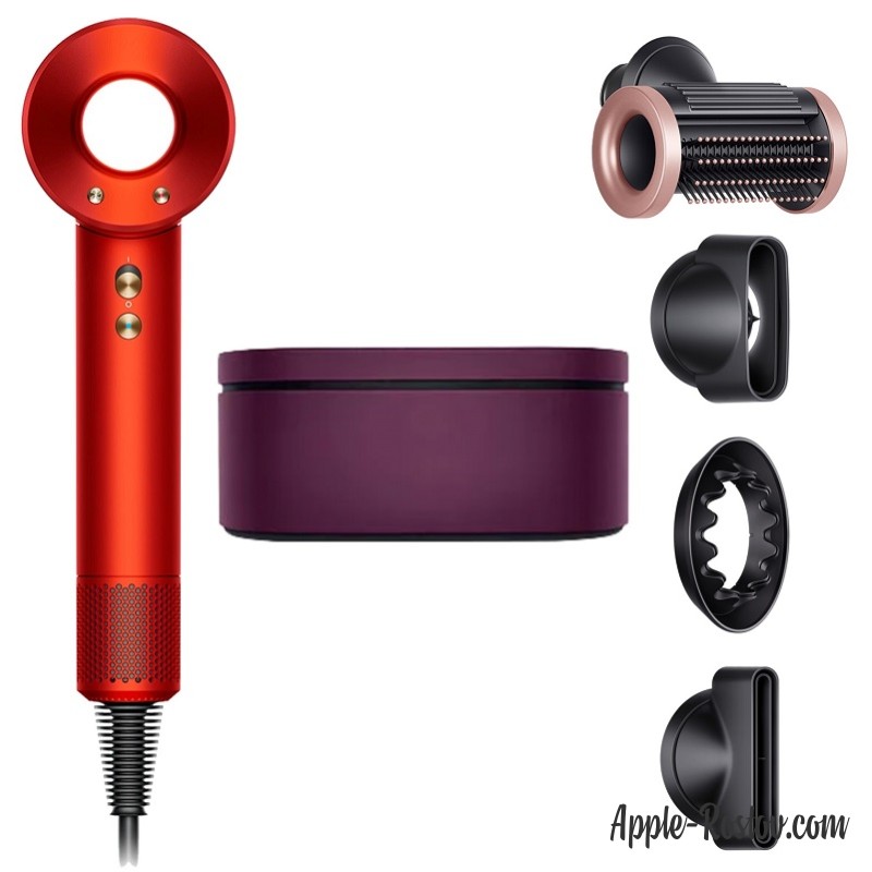 Фен Dyson Supersonic HD15 (Topaz Orange) с 4 насадками и боксом