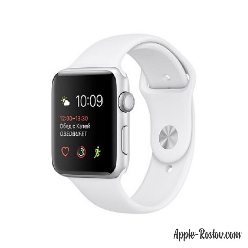 Apple Watch 38 mm silver/sport white