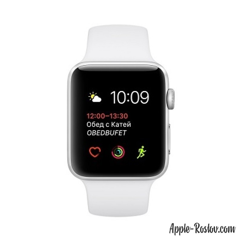 Apple Watch 42 mm silver/sport white