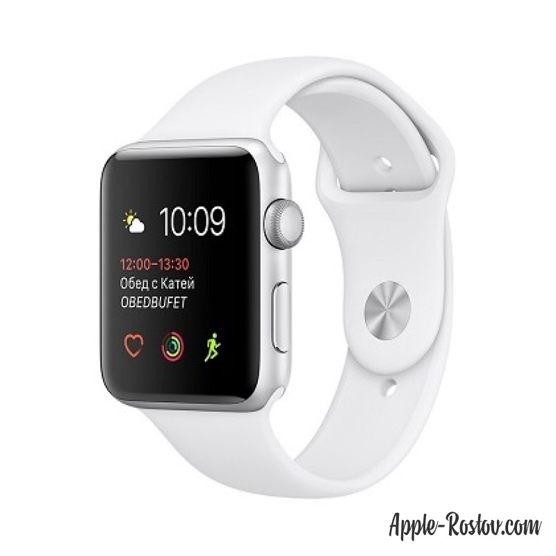 Apple Watch 42 mm silver/sport white