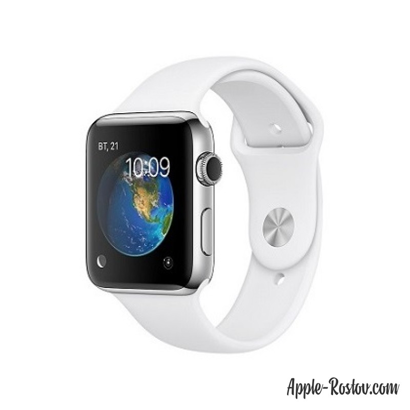 Apple Watch 2 38 mm stainless steel/sport white